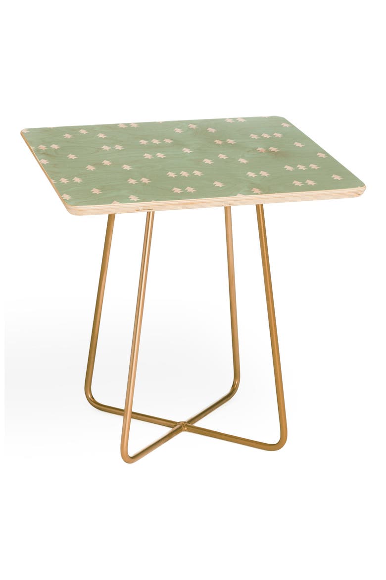 Little Arrow Design Evergreen Side Table, Main, color, GREEN