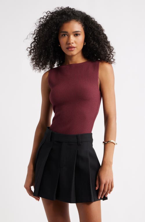 Open Edit Luxe Sculpt Rib Sweater Tank