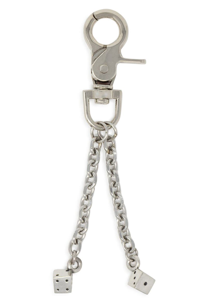 Dice Keychain, Main, color, SILVER