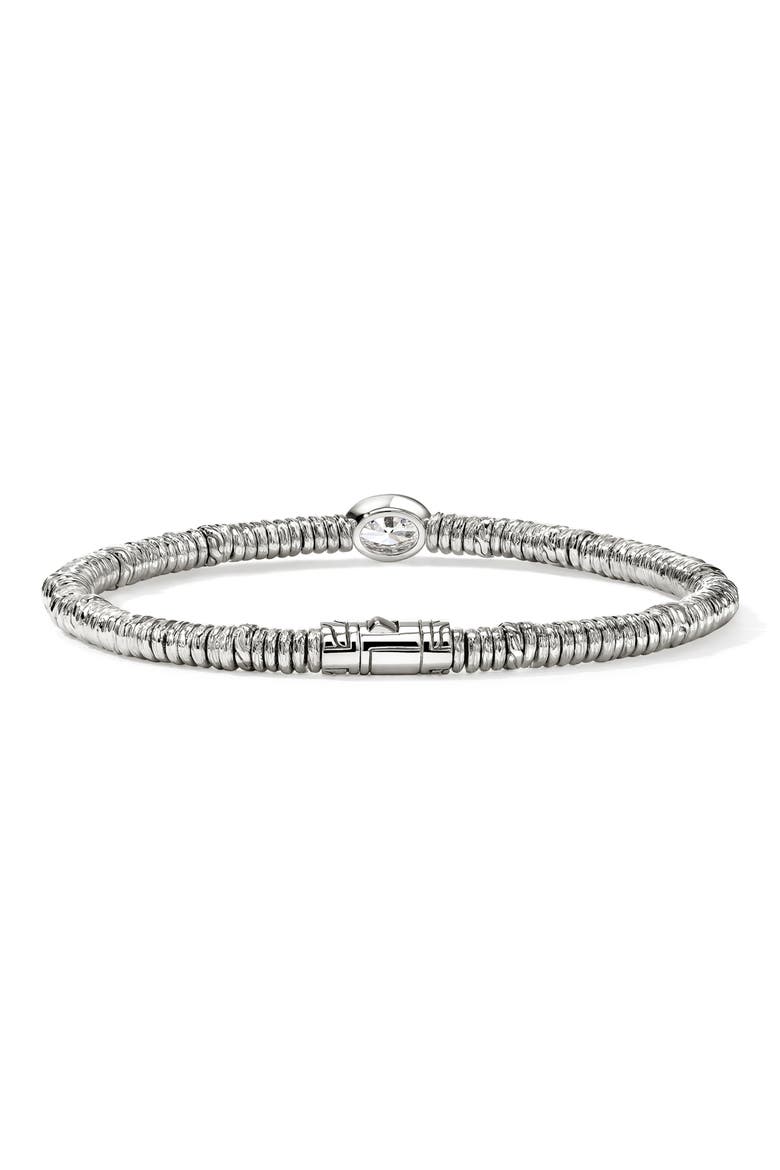 JH Lovestruck™ Heishi Bracelet, Sterling Silver, Lab-Grown Diamond, 1.0TCW, Alternate, color, SILVER