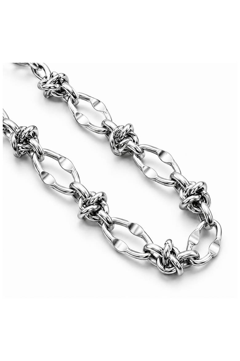 Knot Chain Necklace, Alternate, color, SILVER
