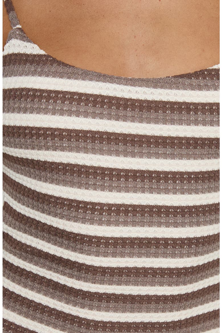 Elestria Striped Maxi Dress, Alternate, color, BROWN STRIPE