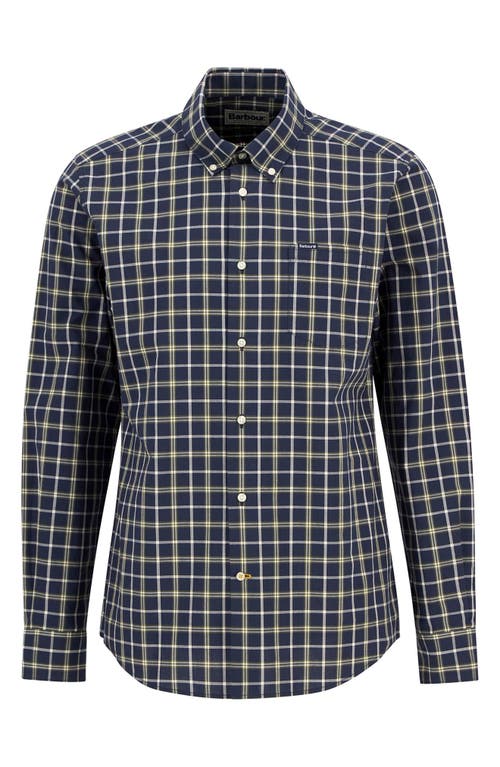 Barbour Bramham Tailored Fit Plaid Cotton Button-down Shirt In Blue