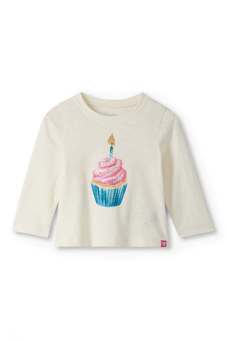 Cupcake Long Sleeve Graphic T-Shirt & Leggings Set, Alternate, color, NATURAL