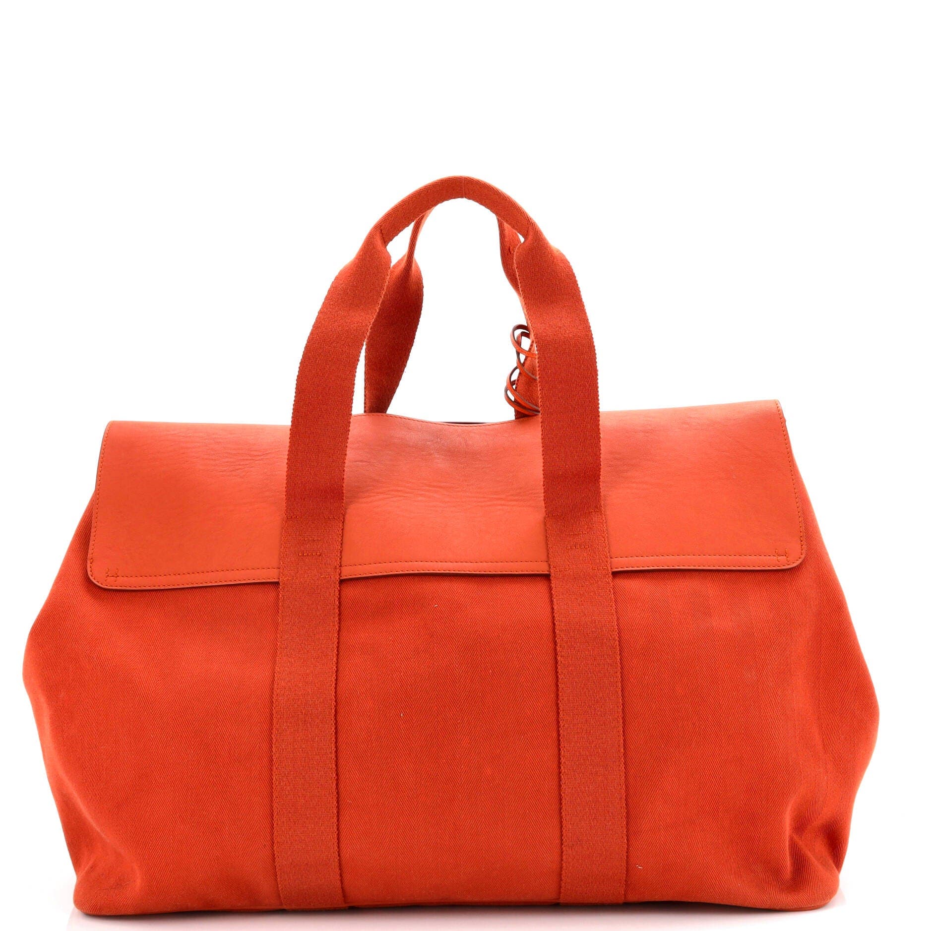 Pre-Owned Hermes Valparaiso Bag Toile and Leather GM, Alternate, color, Potiron