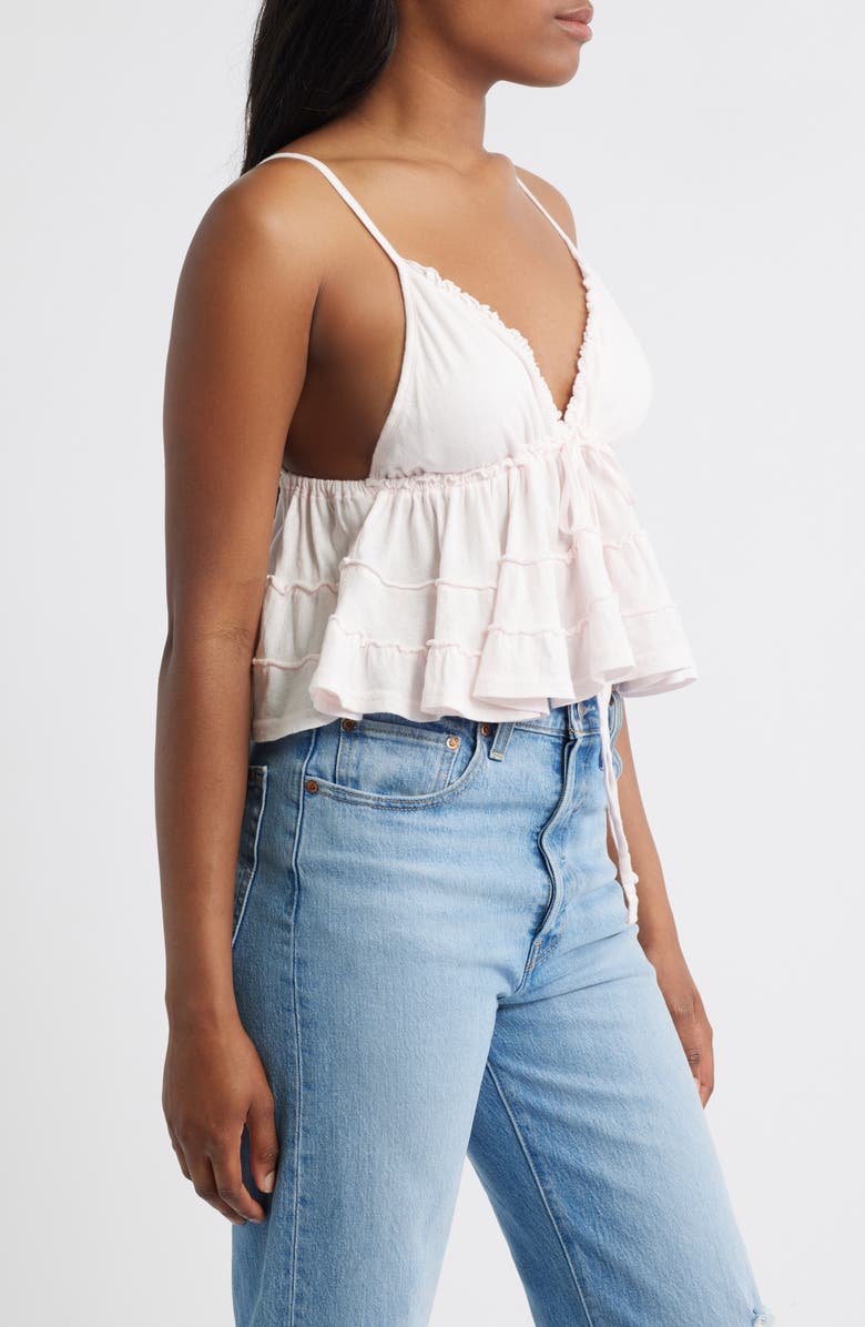 BDG Urban Outfitters Frill Babydoll Crop Camisole, Alternate, color, Pink