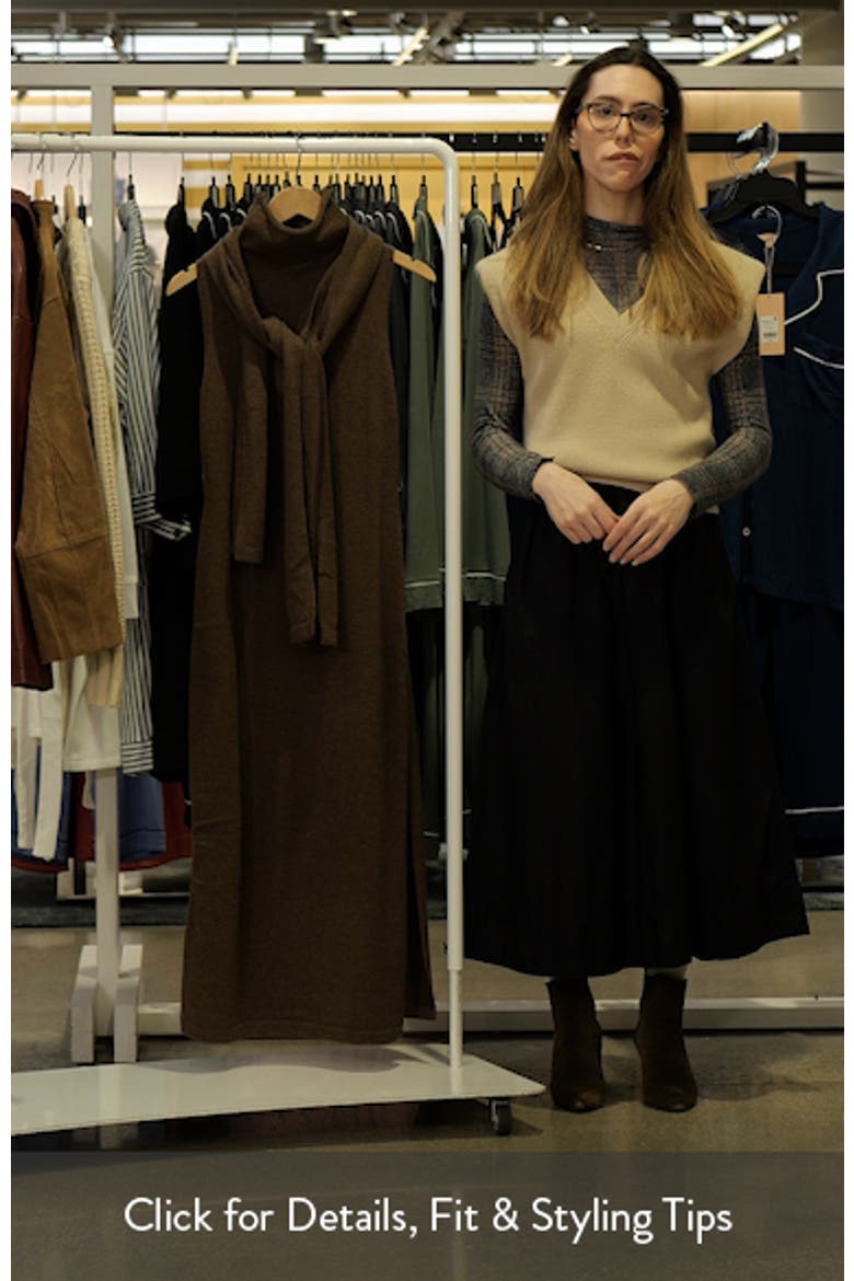 Shyanne Sleeveless Scarf Detail Midi Sweater Dress video