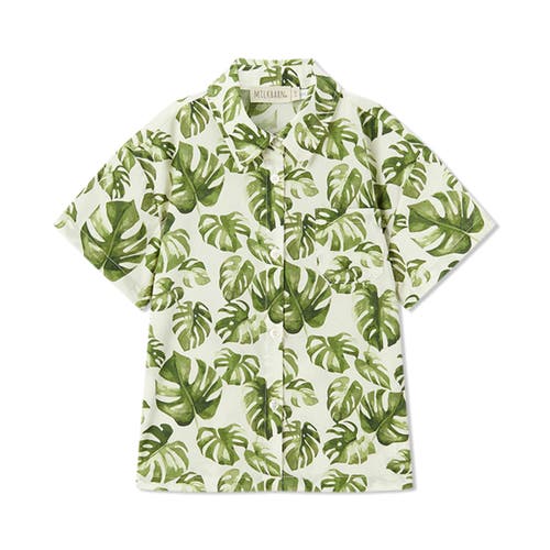 Milkbarn Collar Button-up Shirt And Shorts Set