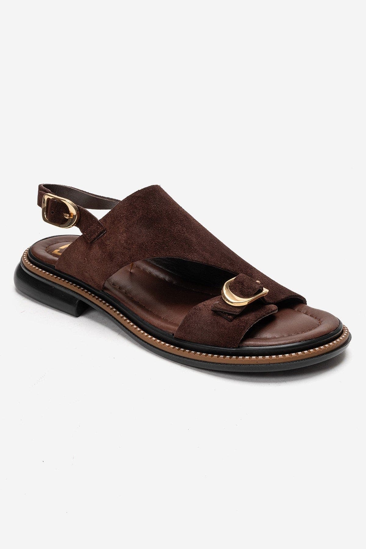 Cruel Leather Sandal, Alternate, color, Brown Suede
