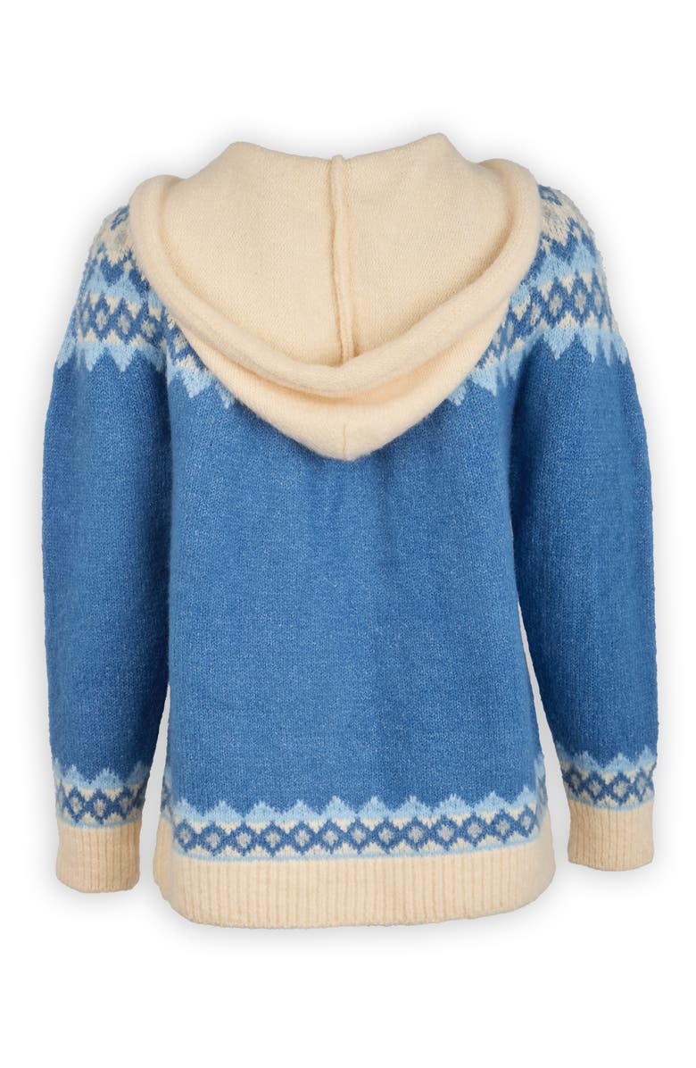 SAACHI Fait Isle Hooded Cardigan, Alternate, color, Blue