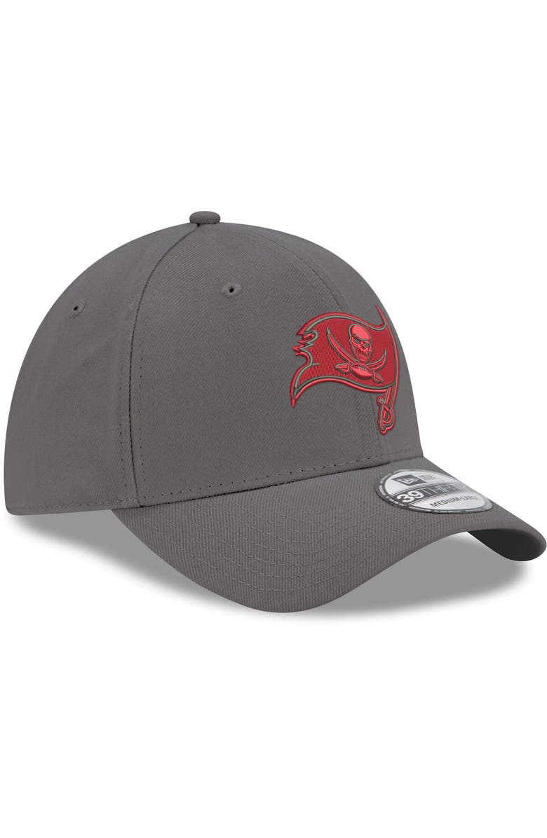 New Era Men's New Era Graphite Tampa Bay Buccaneers Primary Logo Storm 39THIRTY Flex Hat, Alternate, color,