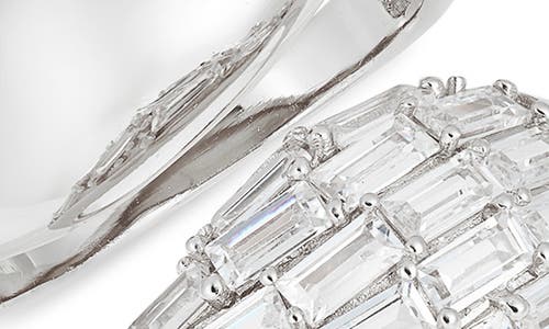 Nordstrom Set Of 2 Cubic Zirconia Sculpted Rings In Metallic