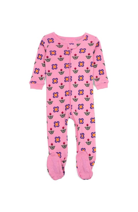 Footed Cotton Matching Family Pajamas, Nature & Water Prints (Baby)