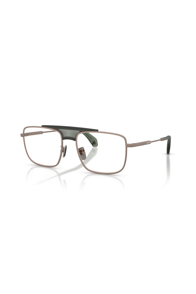 56mm Rectangle optical glasses, Main, color, Brown