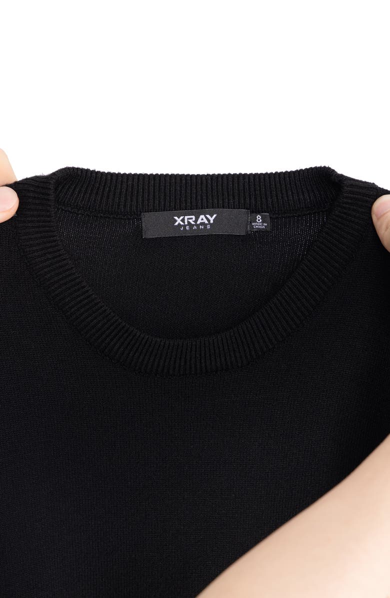 XRAY Kids' Basic Crew Neck Sweater, Alternate, color, Black