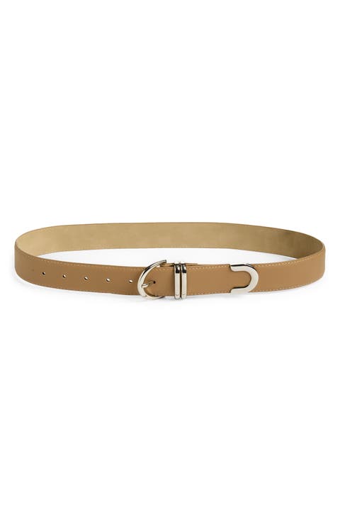 Feathered Edge Faux Leather Belt