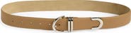 Steve Madden Feathered Edge Faux Leather Belt