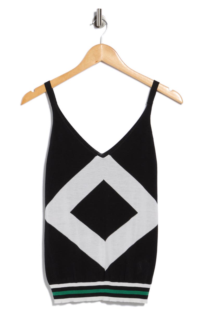 Longchamp Silk Blend Sweater Tank, Alternate, color, Black