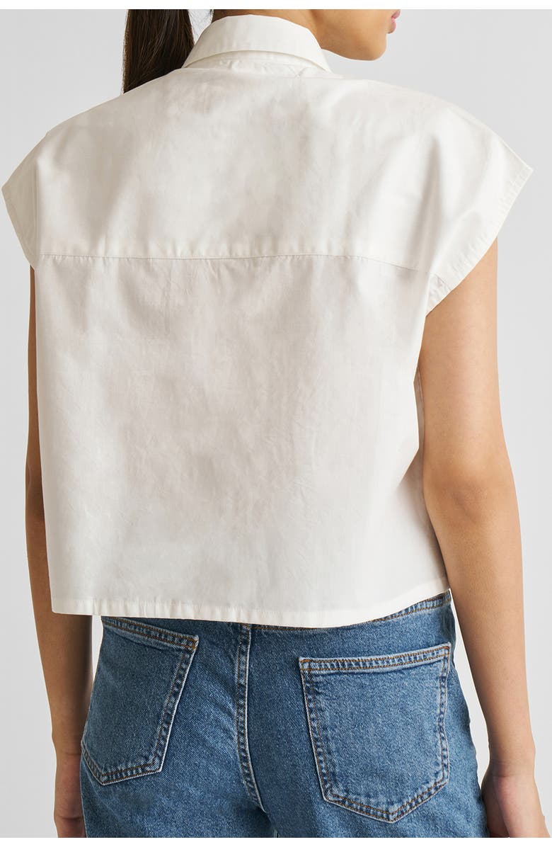 Reistor Embroidered Panel Crop Top, Alternate, color, White