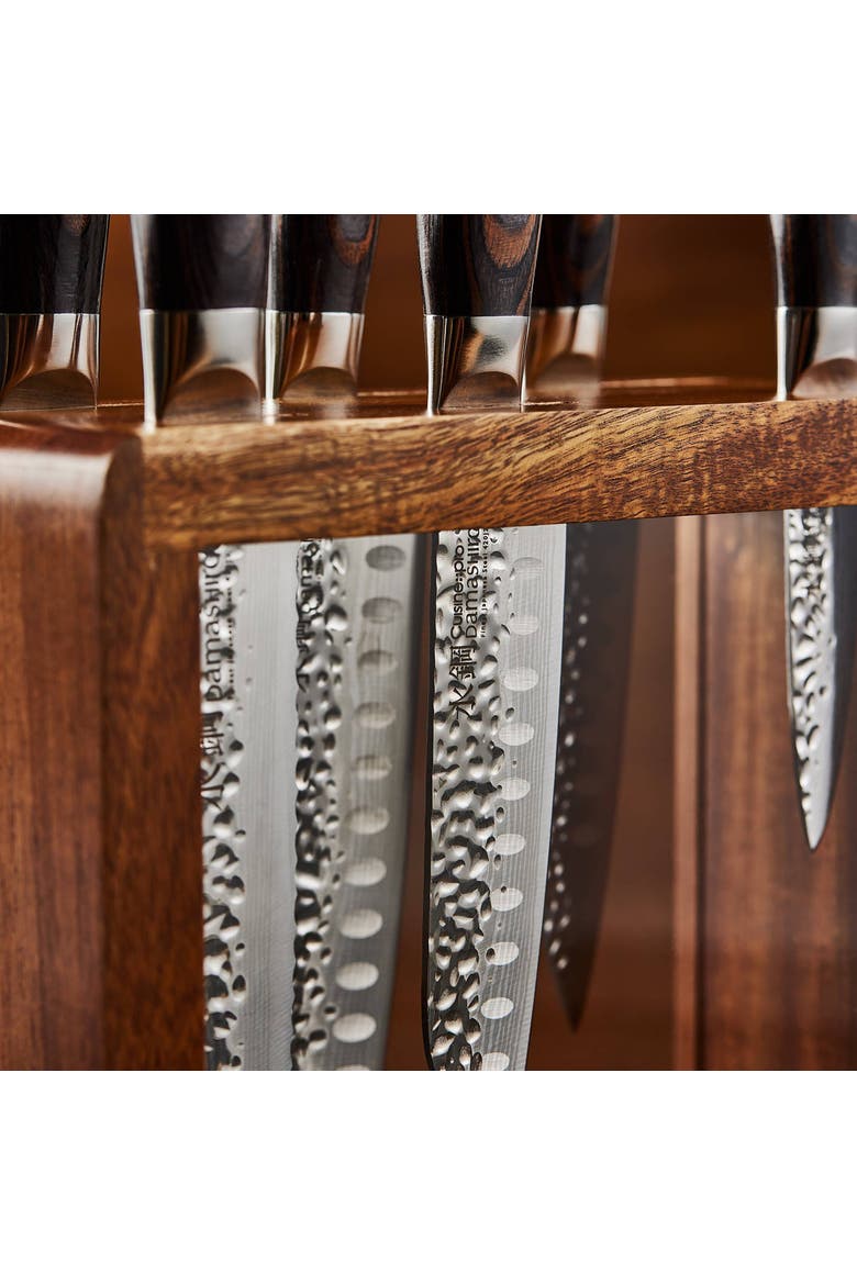 Damashiro EMPEROR® Mokuzai 7-Piece Knife Block, Alternate, color, Silver