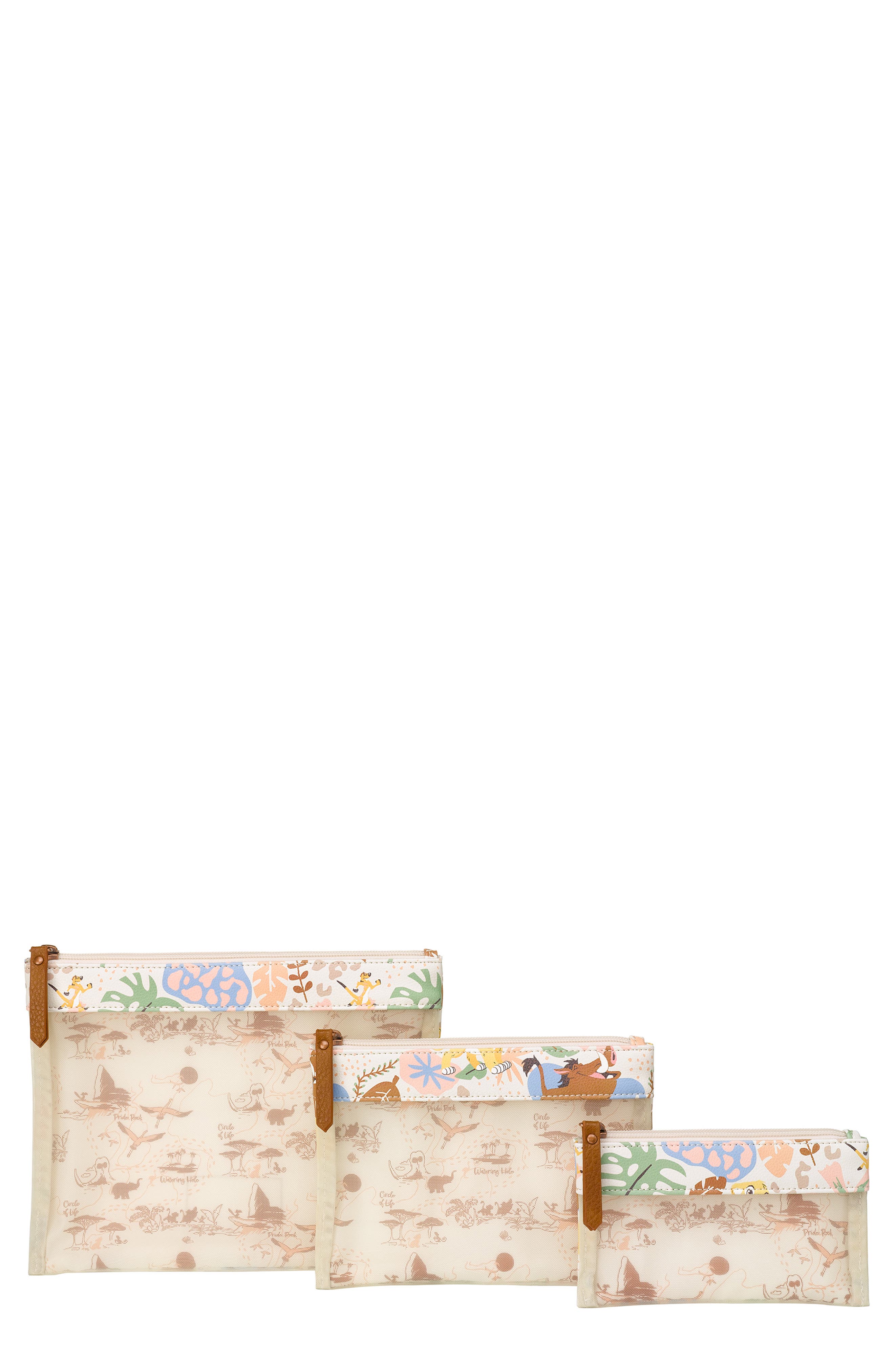 Petunia Pickle Bottom x Disney Hakuna Matata 3-Piece Organizer Pouch Trio, Main, color, 