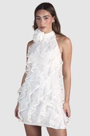 Coast Lace Frill Mini Bridal Dress