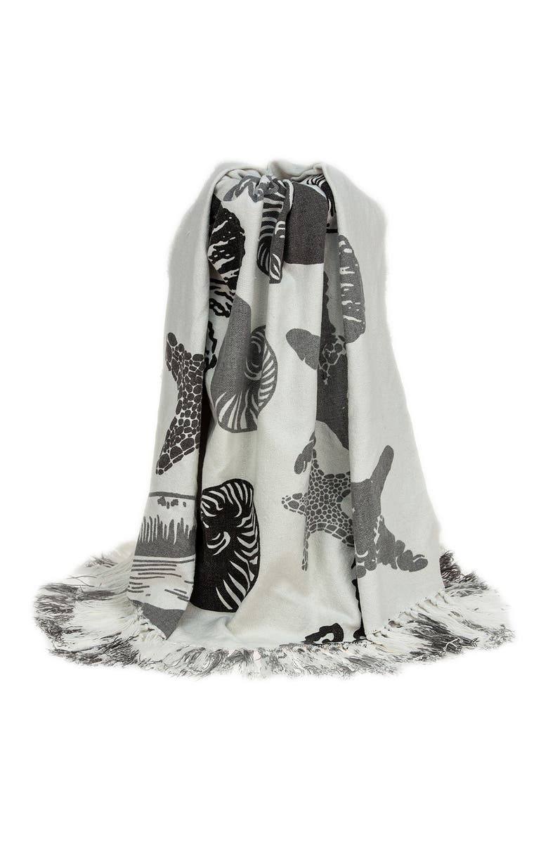 PARKLAND COLLECTION Malibu Tropical Handloomed Throw - 52" x 67" - Multi, Alternate, color, Multi