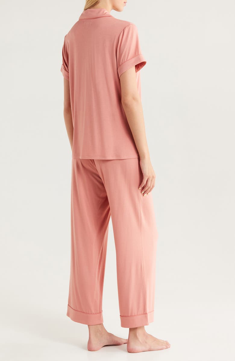 Nordstrom Moonlight Eco Crop Pajamas, Alternate, color, Pink Desert