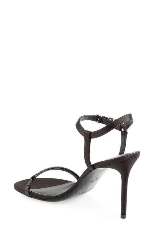 Courrèges Ac Stud Sequin Sandal In Black