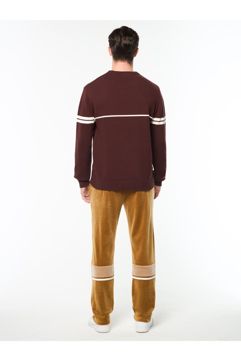 Orion Knit Sweater, Alternate, color, BITTER CHOCOLATE/GARDENIA