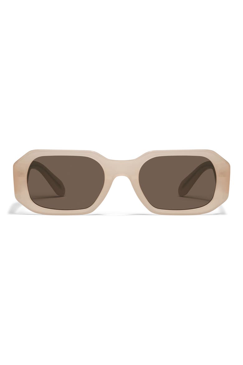 Hyped Up 53mm Gradient Square Sunglasses, Main, color, BONE/ BROWN