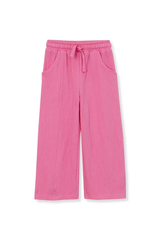 LANDS' END LANDS' END GIRLS PULL ON KNIT GAUZE WIDE LEG PANTS