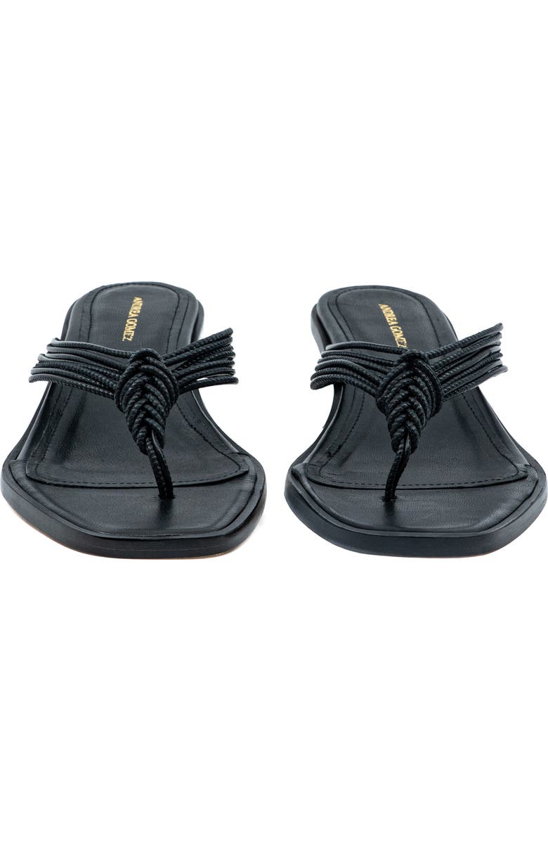 Andrea Gomez Fern Leather Sandal, Alternate, color, Black