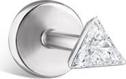MARIA TASH Single Invisible Set Triangle Diamond Earring