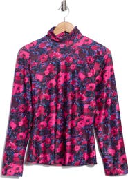 AREA STARS Lee Mock Neck Jersey Top
