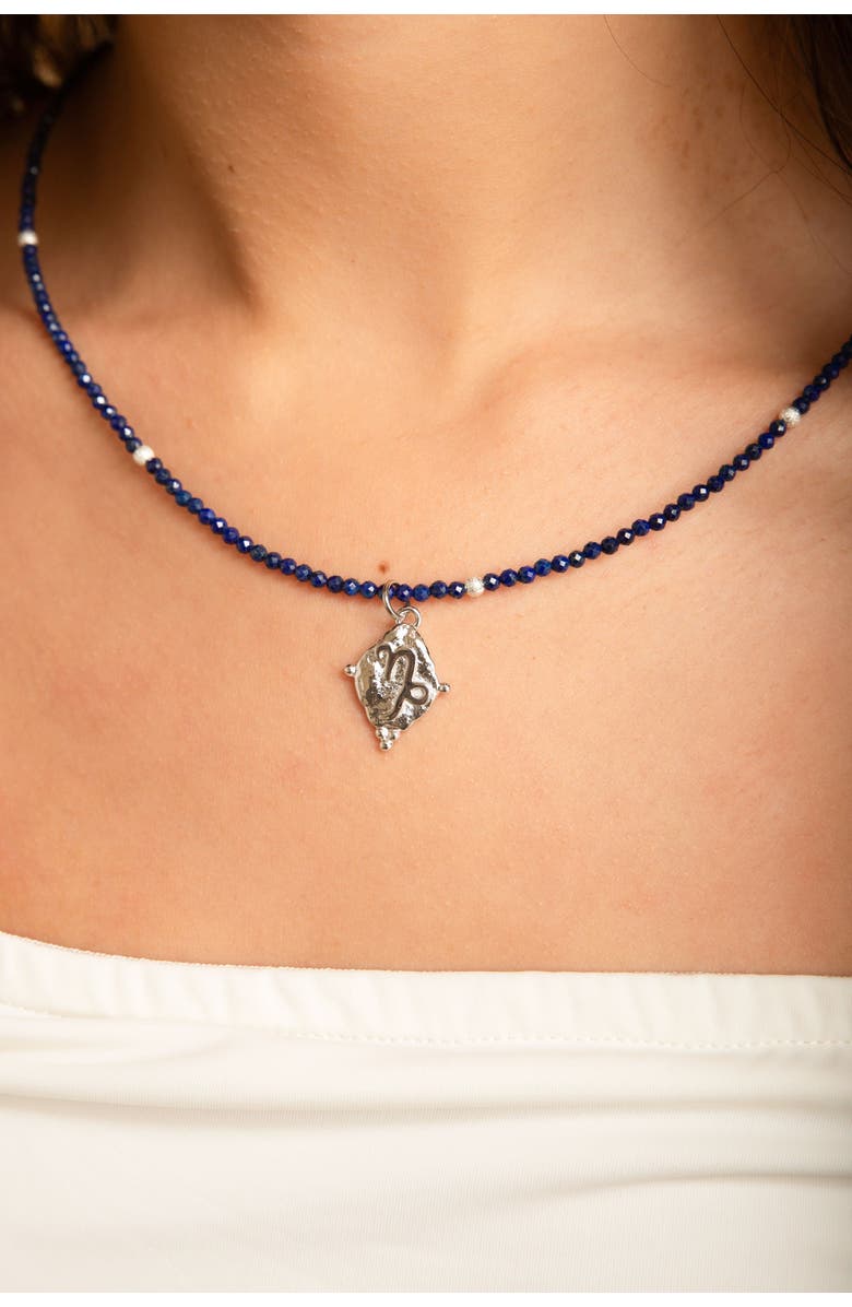 Seven Saints Capricorn Zodiac Choker Necklace, Alternate, color, Gold