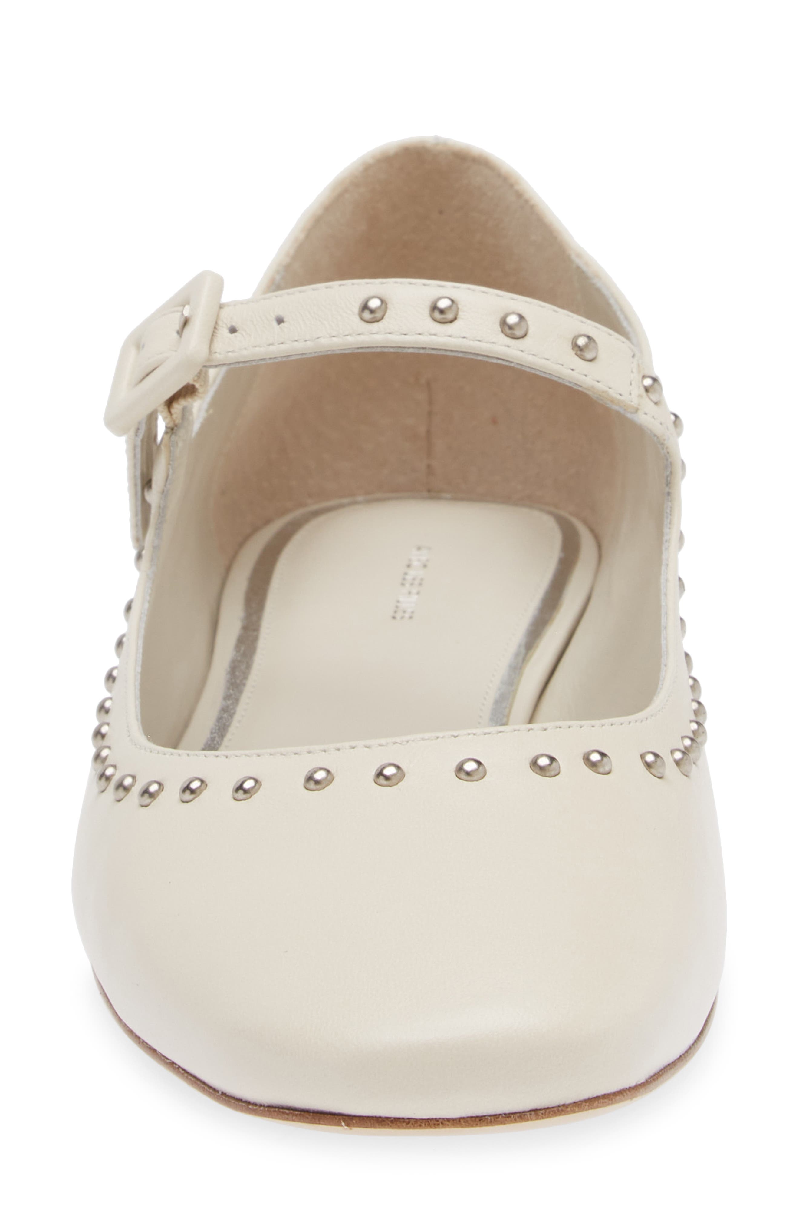 Avec Les Filles Adelle Studded Mary Jane Flat, Alternate, color, Ivory