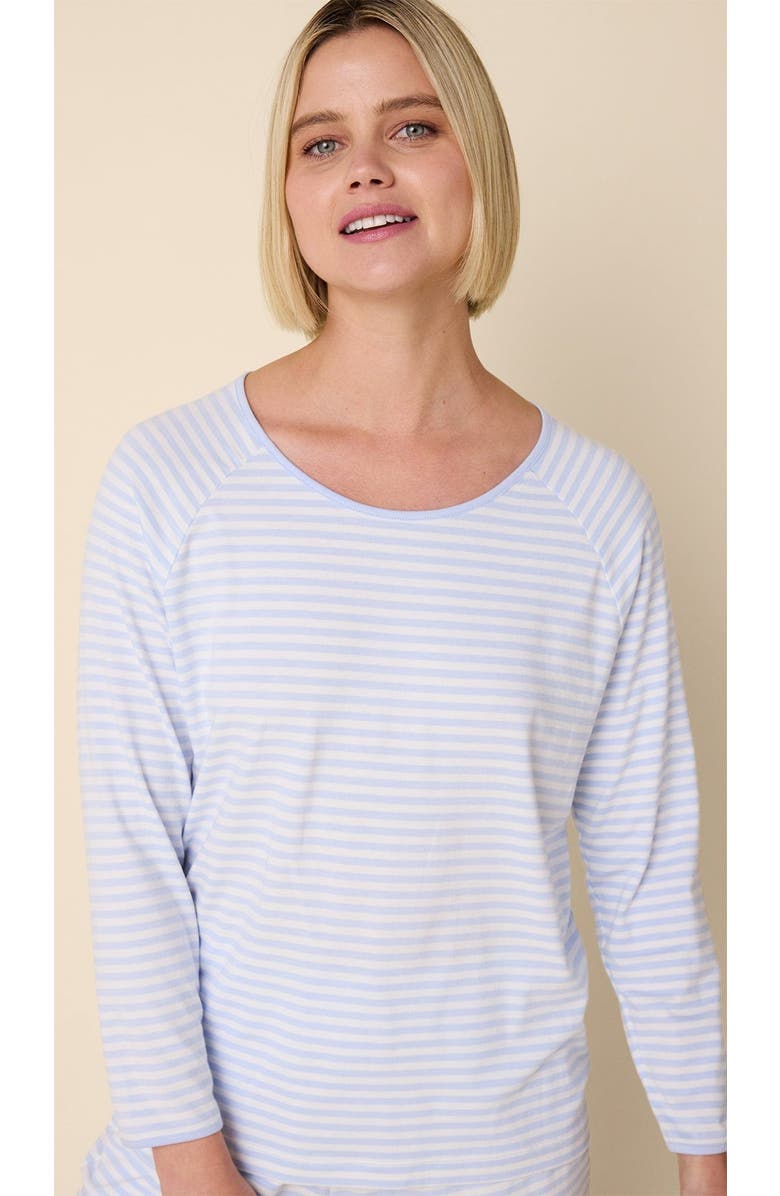 The Cat's Pajamas Pima Knit Simple Set, Alternate, color, Heavenly Blue