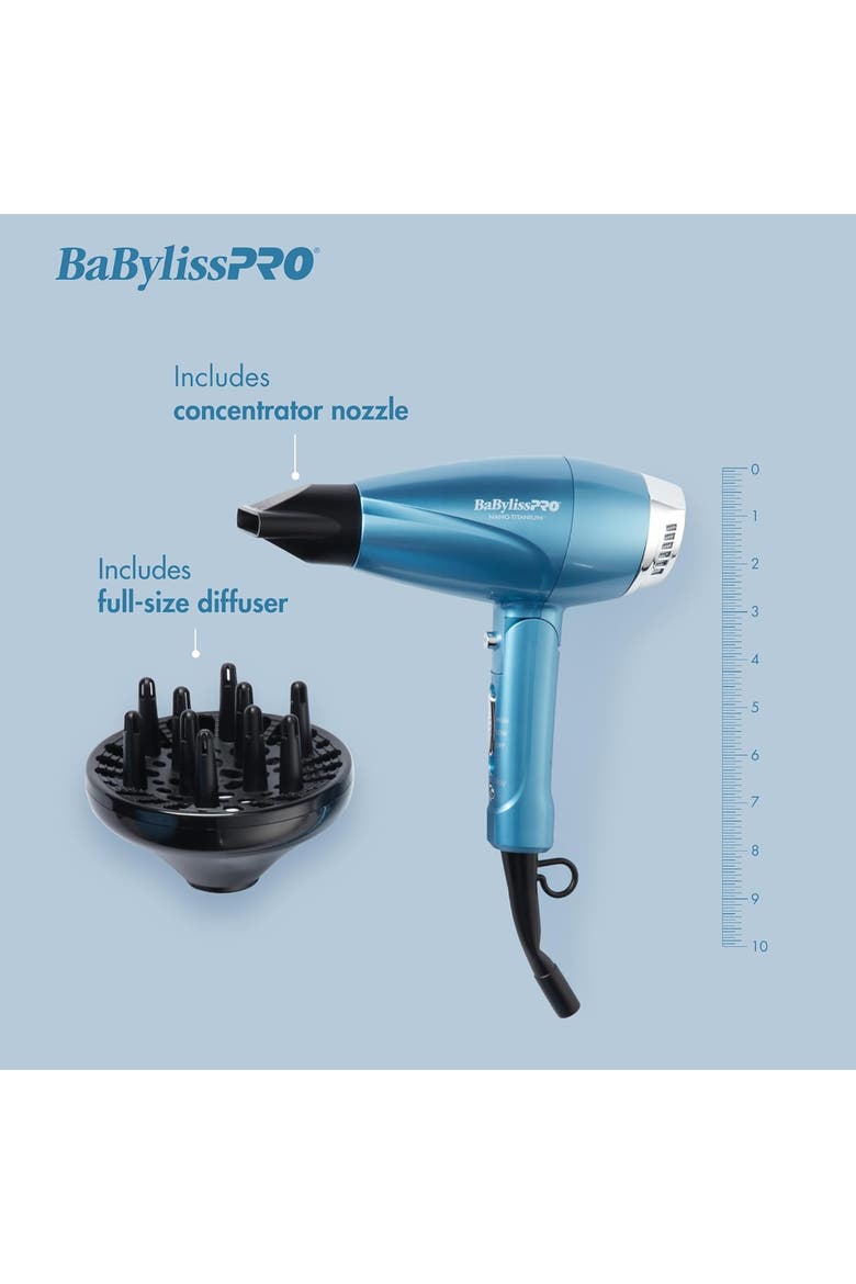 Nano Titanium Compact Folding Ionic Dryer, Alternate, color, Blue