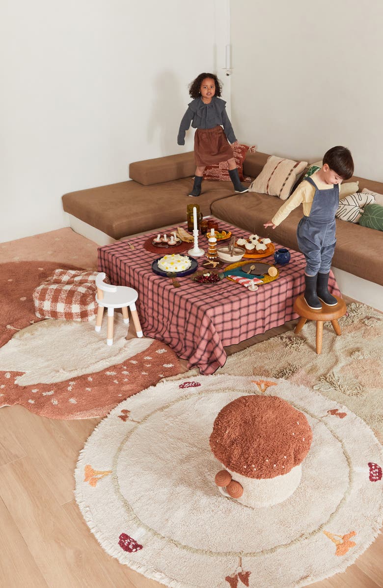 Lorena Canals Boletus Pouf, Alternate, color, Toffee Natural