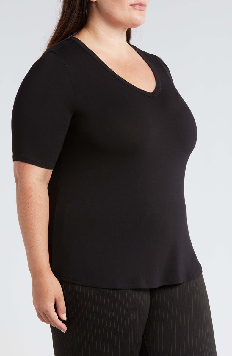 Universal Standard Lily Liquid Jersey V-Neck T-Shirt, Alternate, color, 