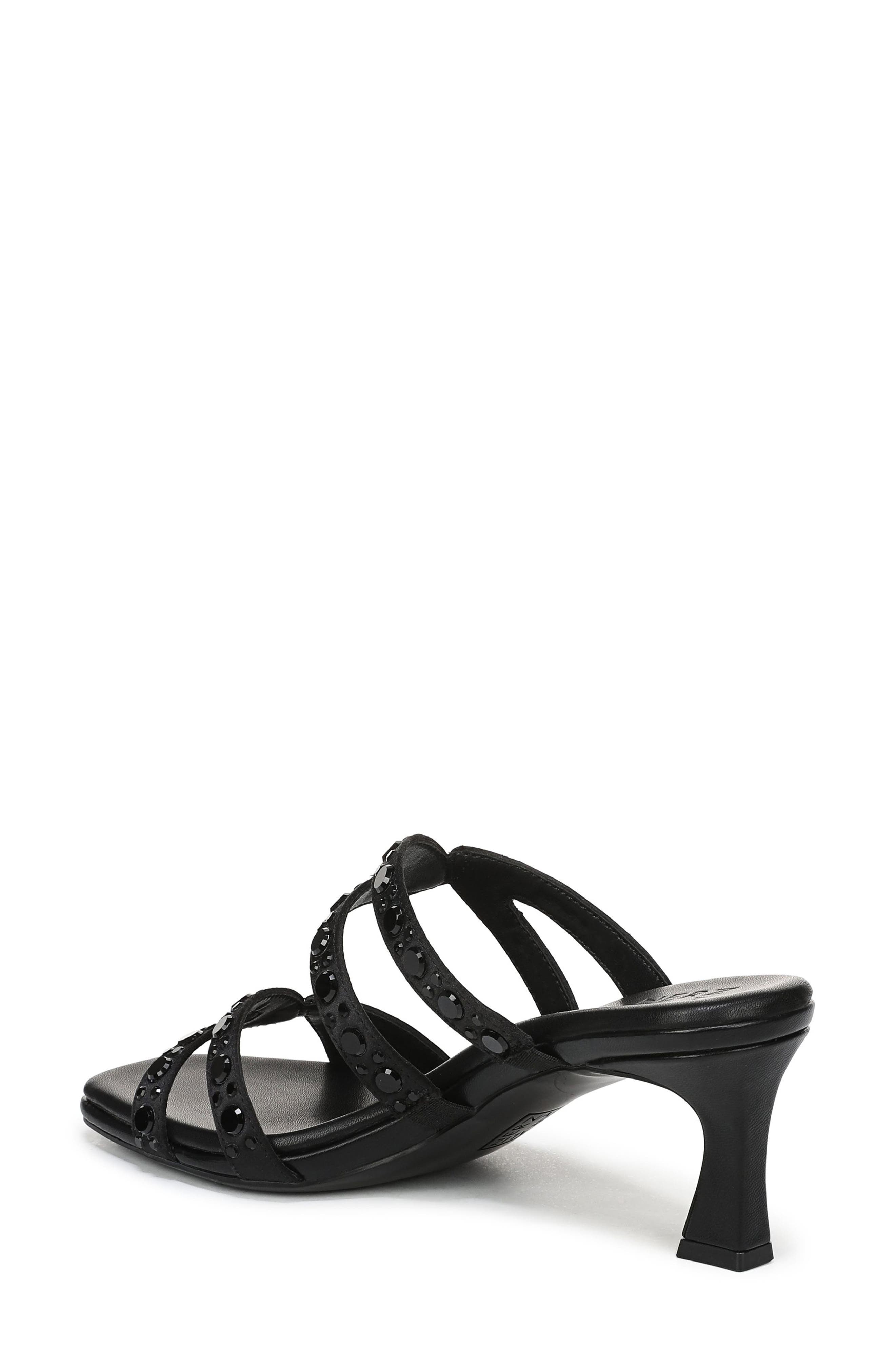 Naturalizer Kimi Slide Sandal, Alternate, color, Black Satin