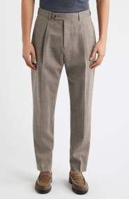 Paul Smith Pleated Wool Blend Dress Pants