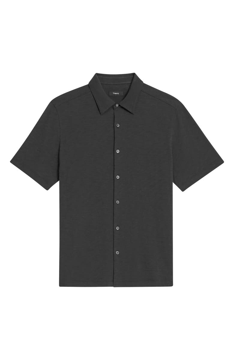 Theory Noran Short Sleeve Knit Button-Up Shirt, Alternate, color,