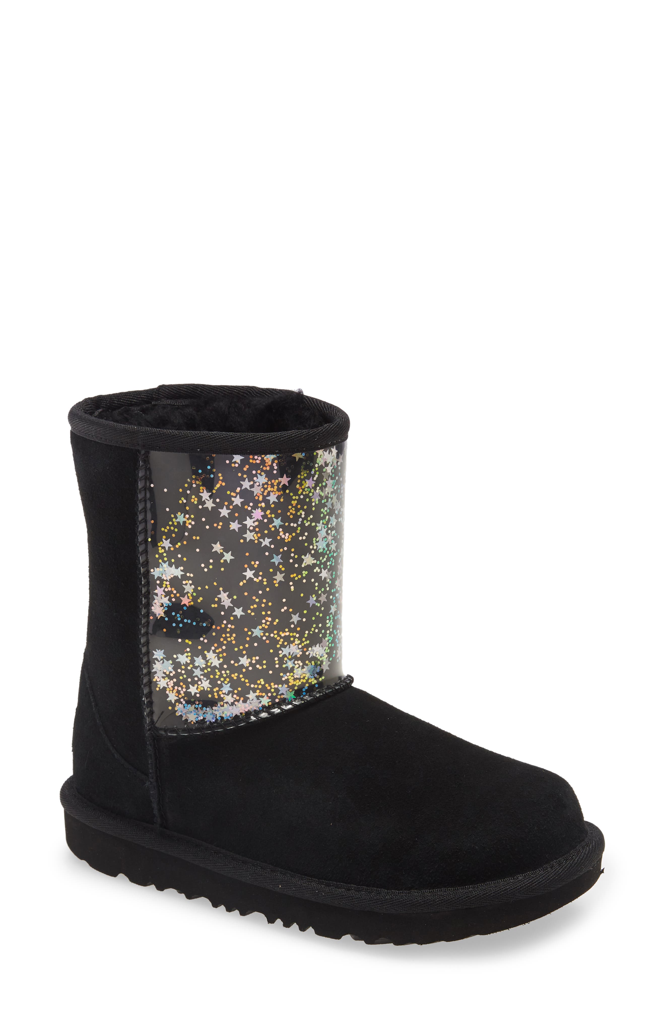 UGG<sup>®</sup> Classic II Clear Glitter Waterproof Boot, Main, color, 
