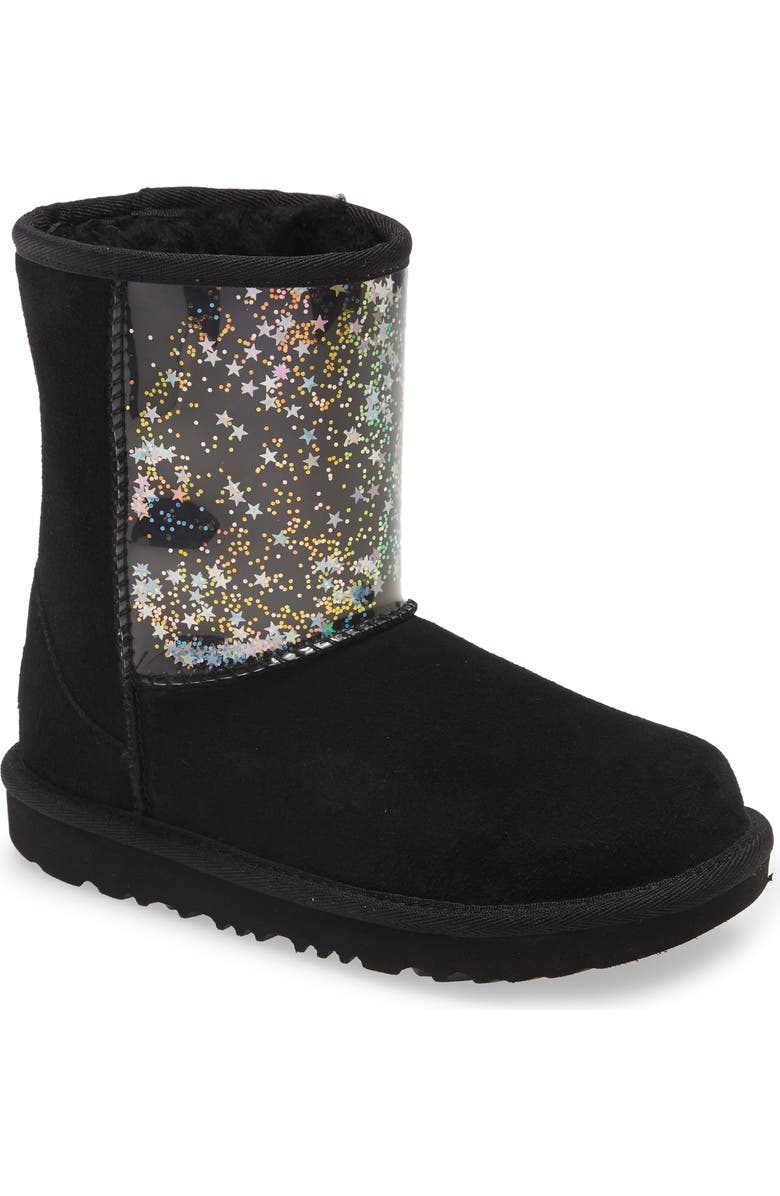UGG<sup>®</sup> Classic II Clear Glitter Waterproof Boot, Main, color,