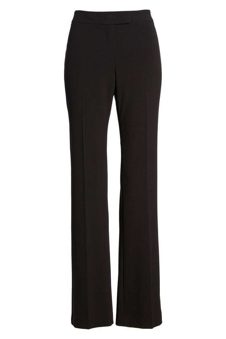 Stretch Flare Leg Pants, Alternate, color, ANNE BLACK