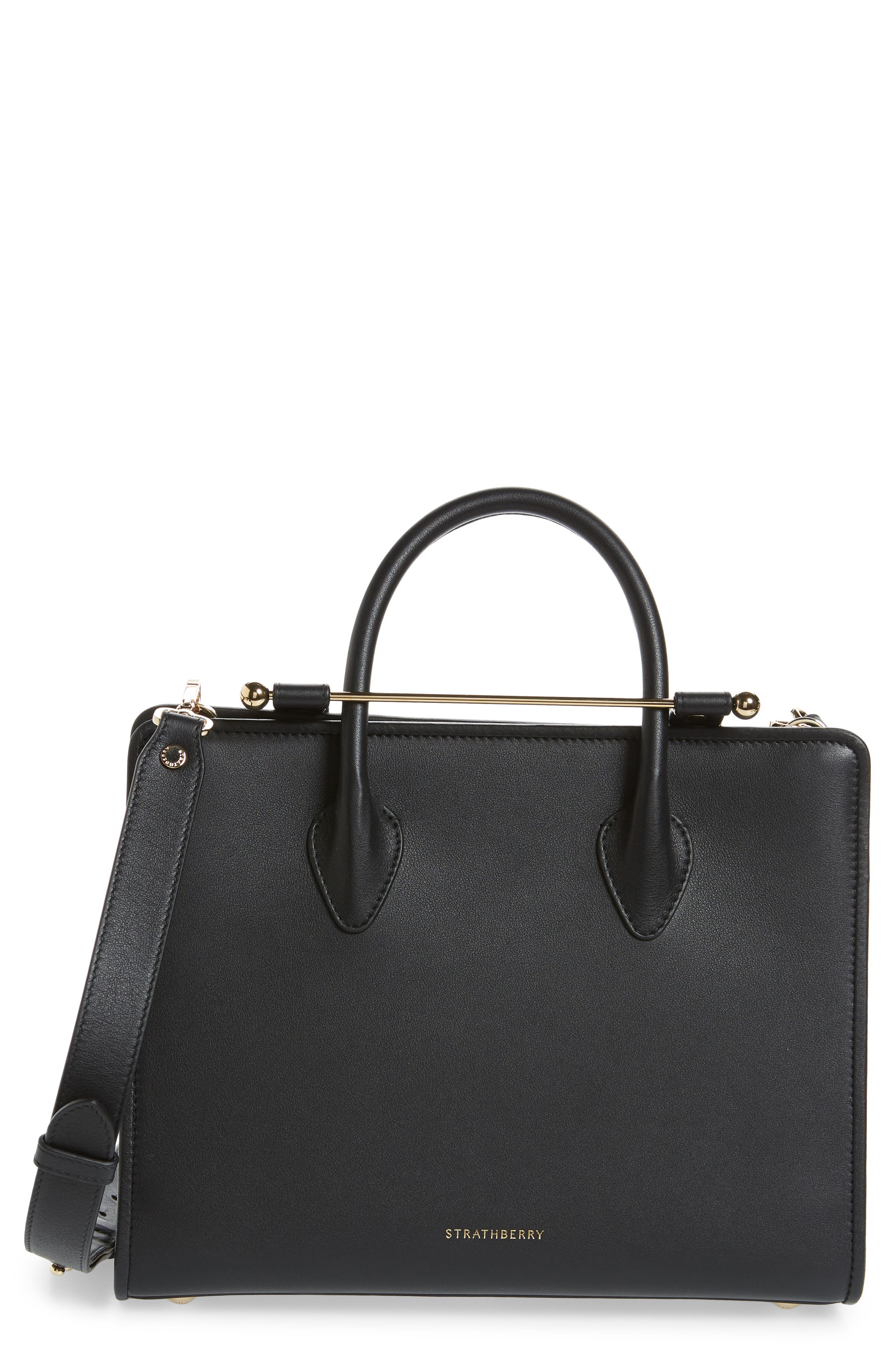 Strathberry Midi Calfskin Leather Tote, Main, color, 