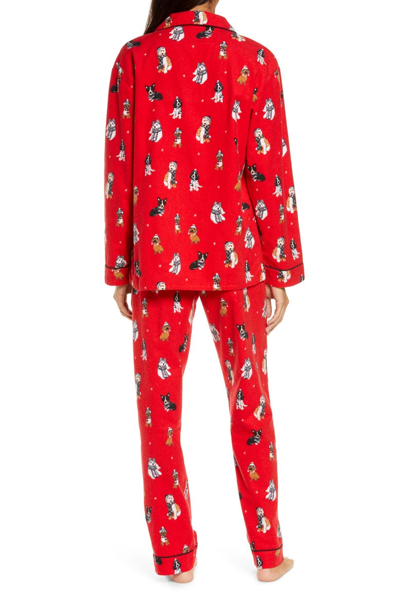 Flannel Pajamas (Nordstrom Exclusive), Alternate, color, RED
