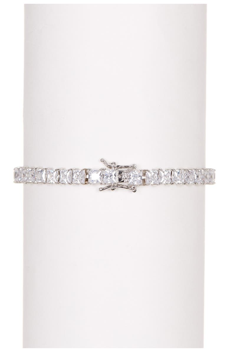 CZ by Kenneth Jay Lane Princess CZ Tennis Bracelet, Main, color,